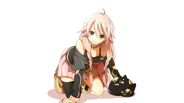 IA】シンプル白背景のかわいいイラスト壁紙【ボカロ画像】