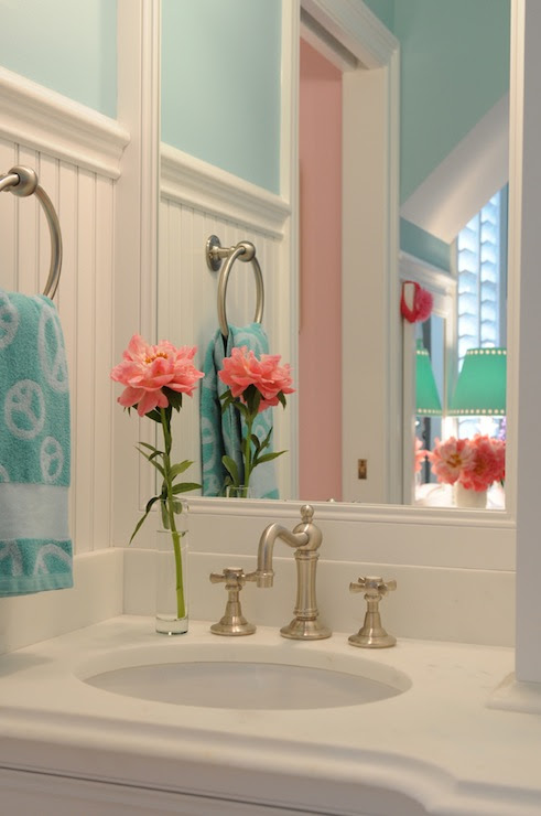 Turquoise Blue Bathroom - Contemporary - bathroom - TR ...