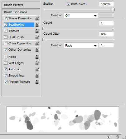 3 scattering1 Create a Magical Photo Manipulation with Flowery Effect in Photoshop