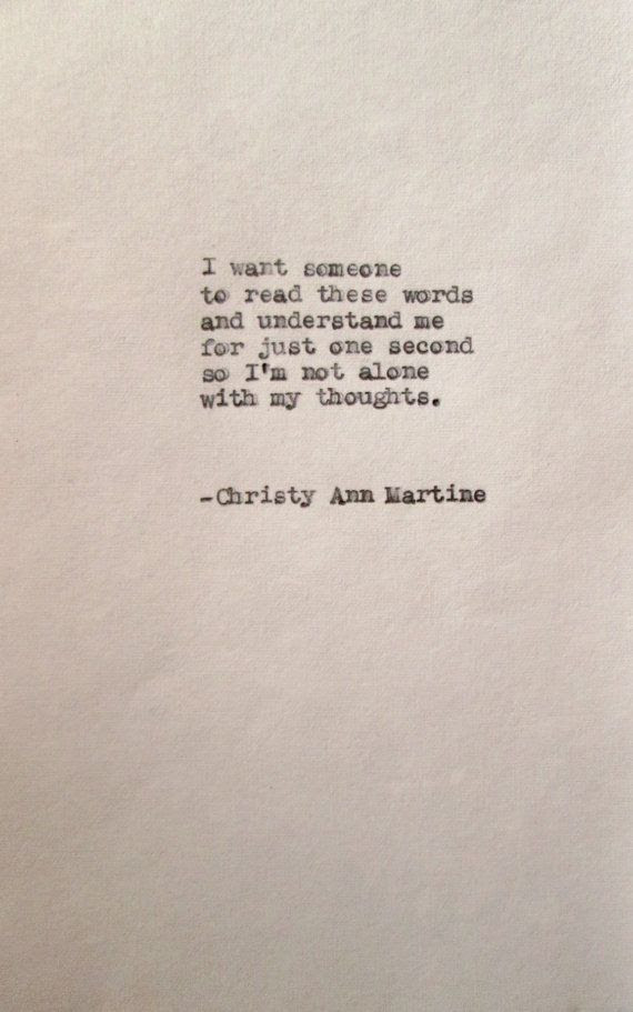 the need for someone to understand back