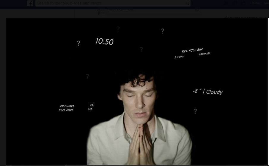 My Cousin S Desktop Wallpaper Is Pretty Sweet Sherlock