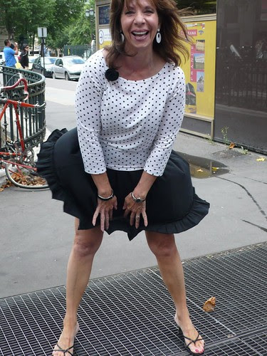 Jill (my mother-in-law) over a metro vent
