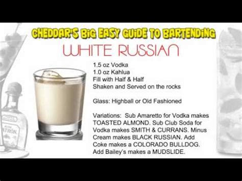 cheddars cocktail recipes white russian toasted almond