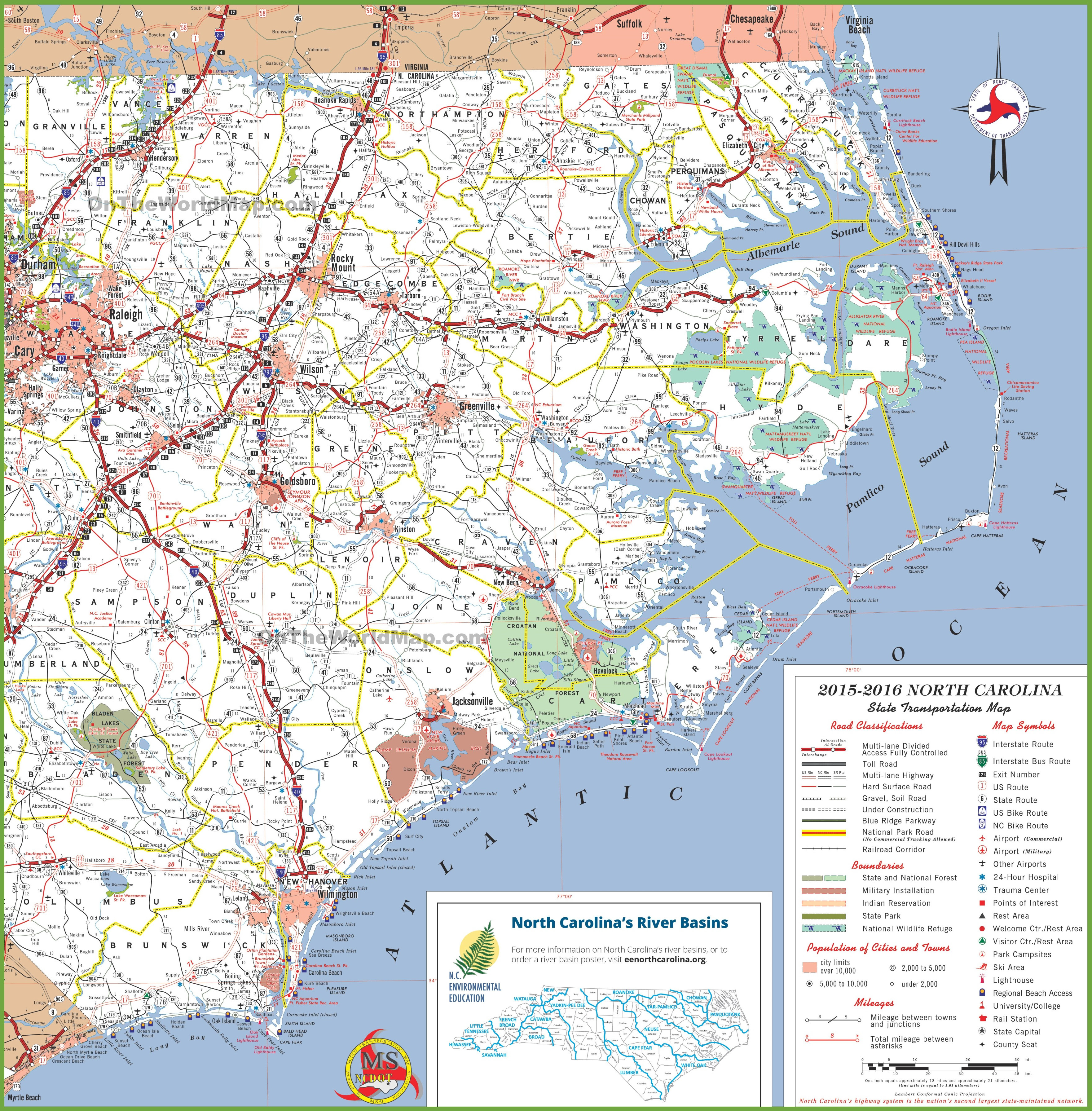 map of east coast of north carolina North Carolina Coast Map With Beaches map of east coast of north carolina