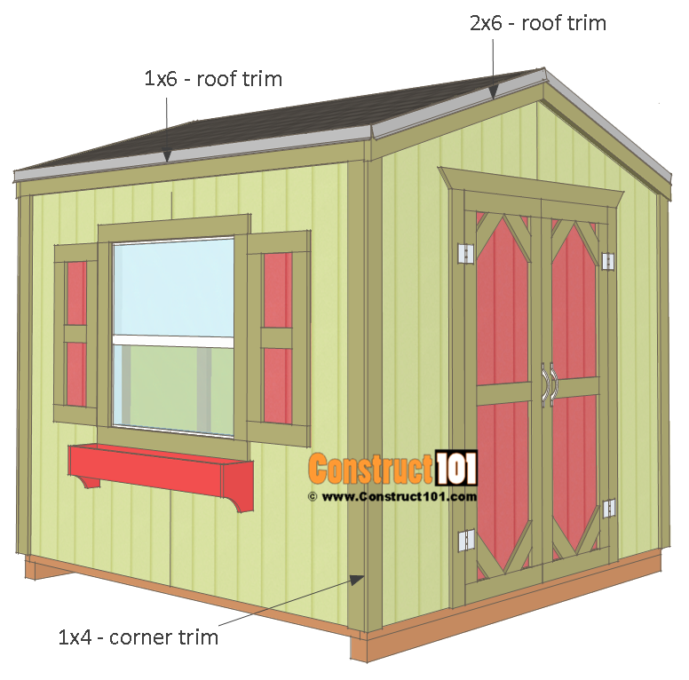 Garden Shed Plans - 8x8 - Step-By-Step - Construct101