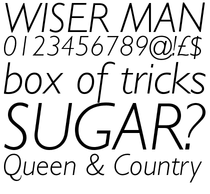 gill sans alt one wgl light