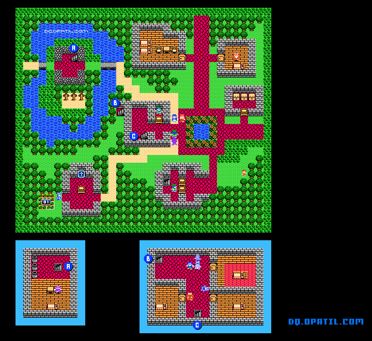 フレノール マップ Dq4 全ての町 ダンジョンのマップ一覧 Fc版ドラゴンクエスト4 完全攻略 Dragon Quest4 ゲーム攻略メモ