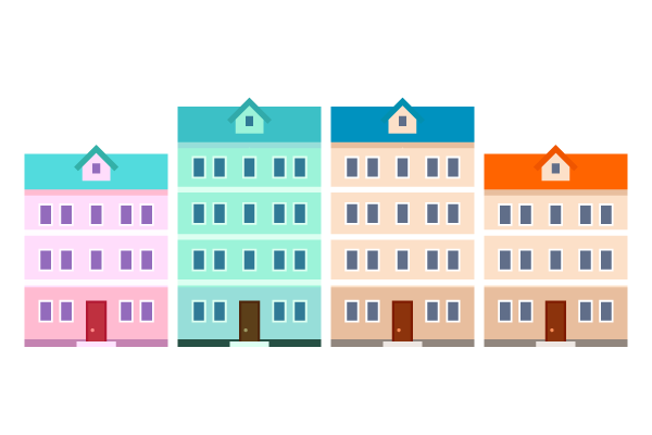 アパートのイラスト 街 建物系イラスト専門サイト Town Illust