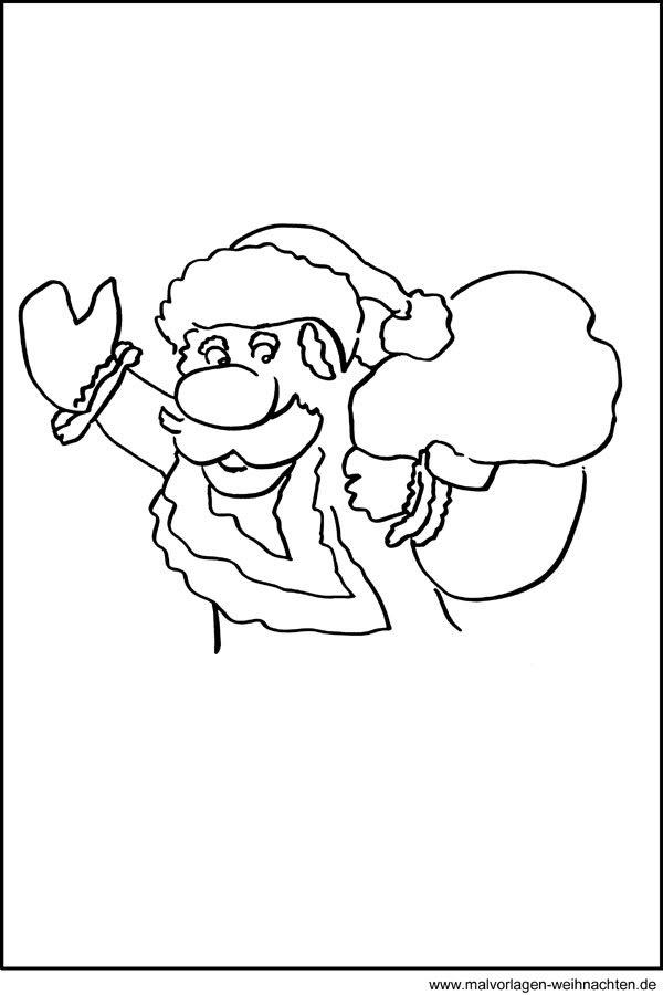 Fensterbild Weihnachtsmann - Kostenlose Motive und ...
