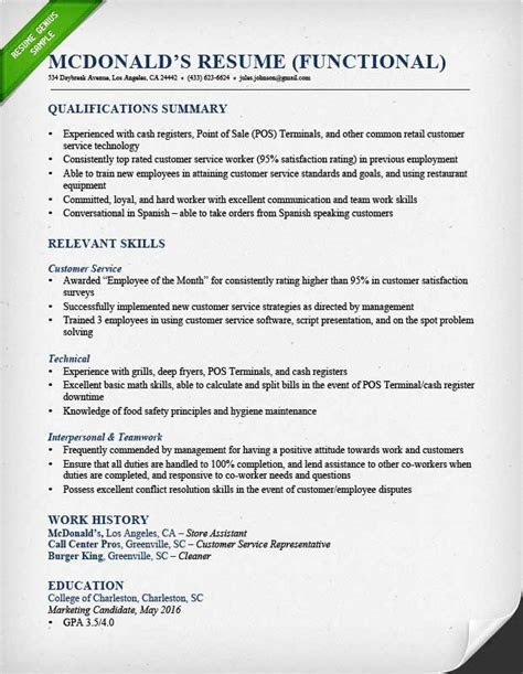 write  qualifications summary resume genius