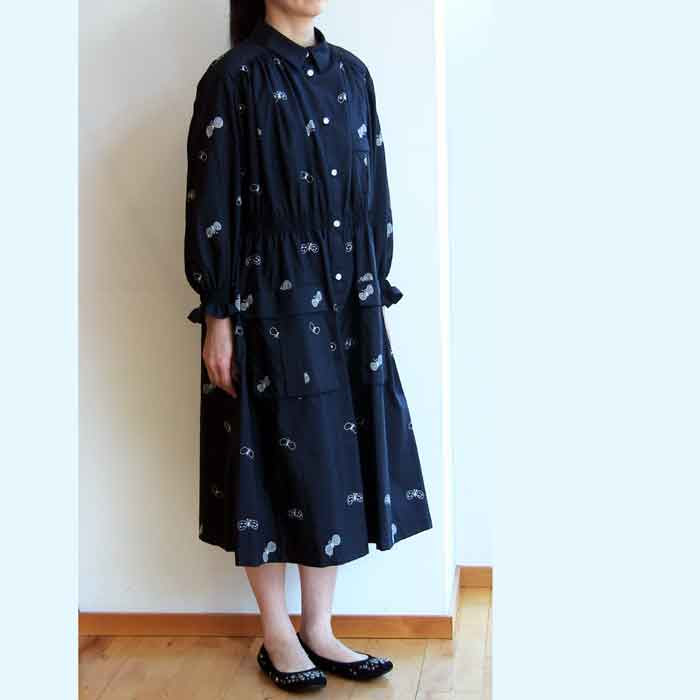 Mina Perhonen Choucho Coat Dress Navy Lin Total Fashion Place Blog