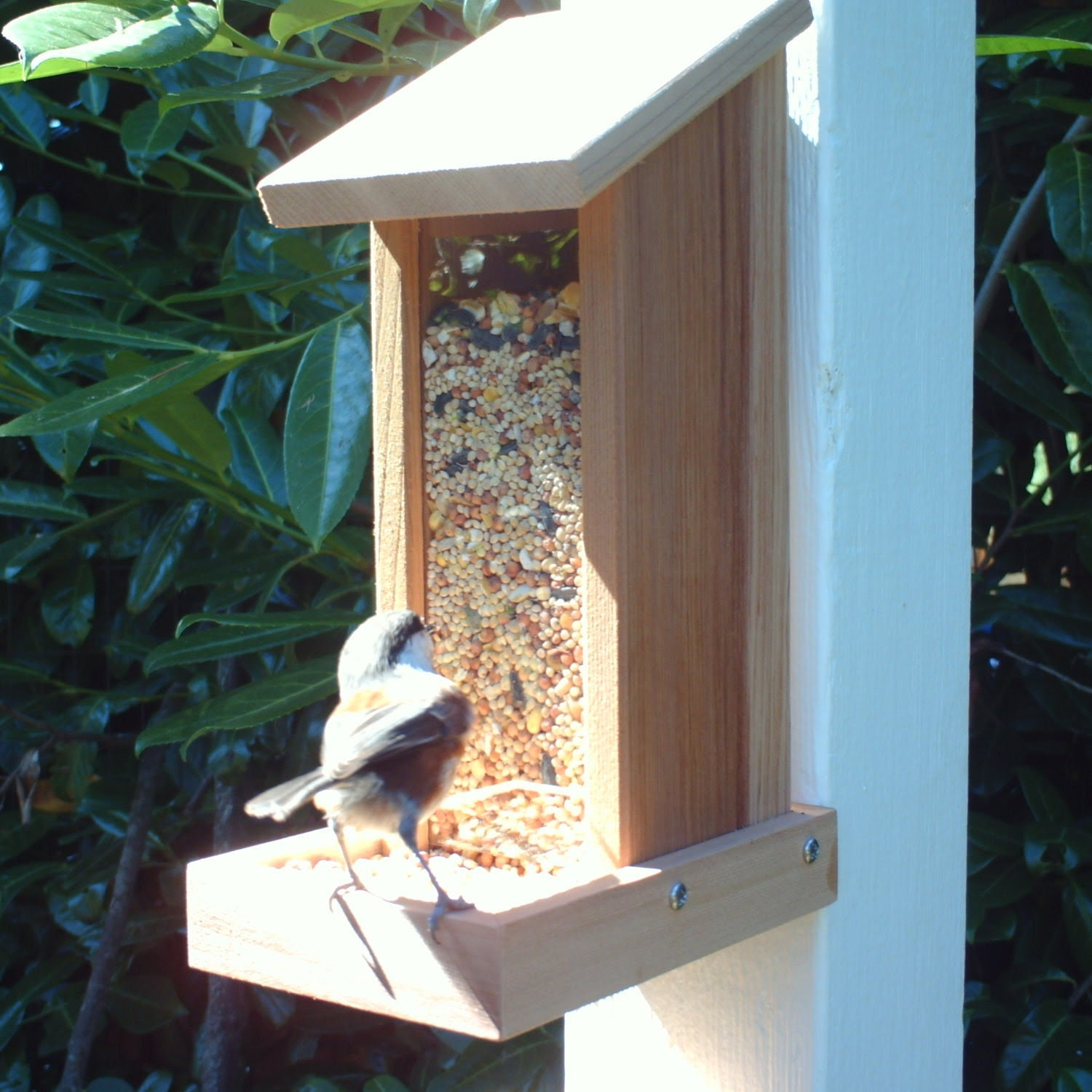 Recycled Wood Bird Feeder Post or Wall Mount by ...