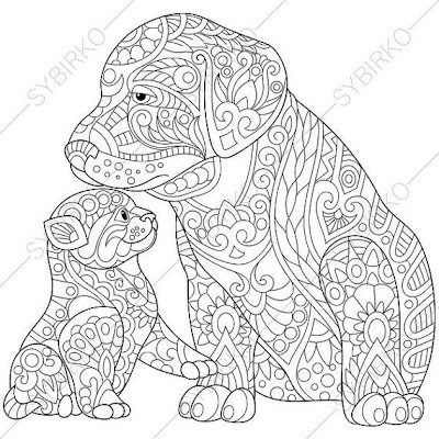 Cute Animal Coloring Pages For Adults