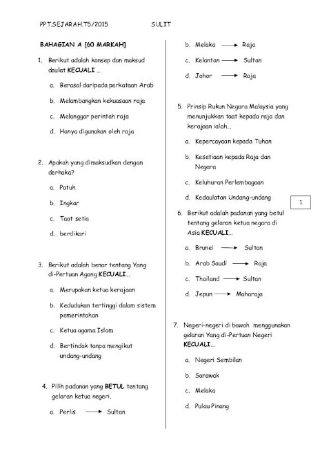 soalan sejarah tahun 6