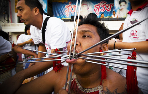 together with this yr I had my parents visiting Bangkok Thailand Travel Map & Things to do in Bangkok: Vegetarian Festival - Piercings together with Firecrackers