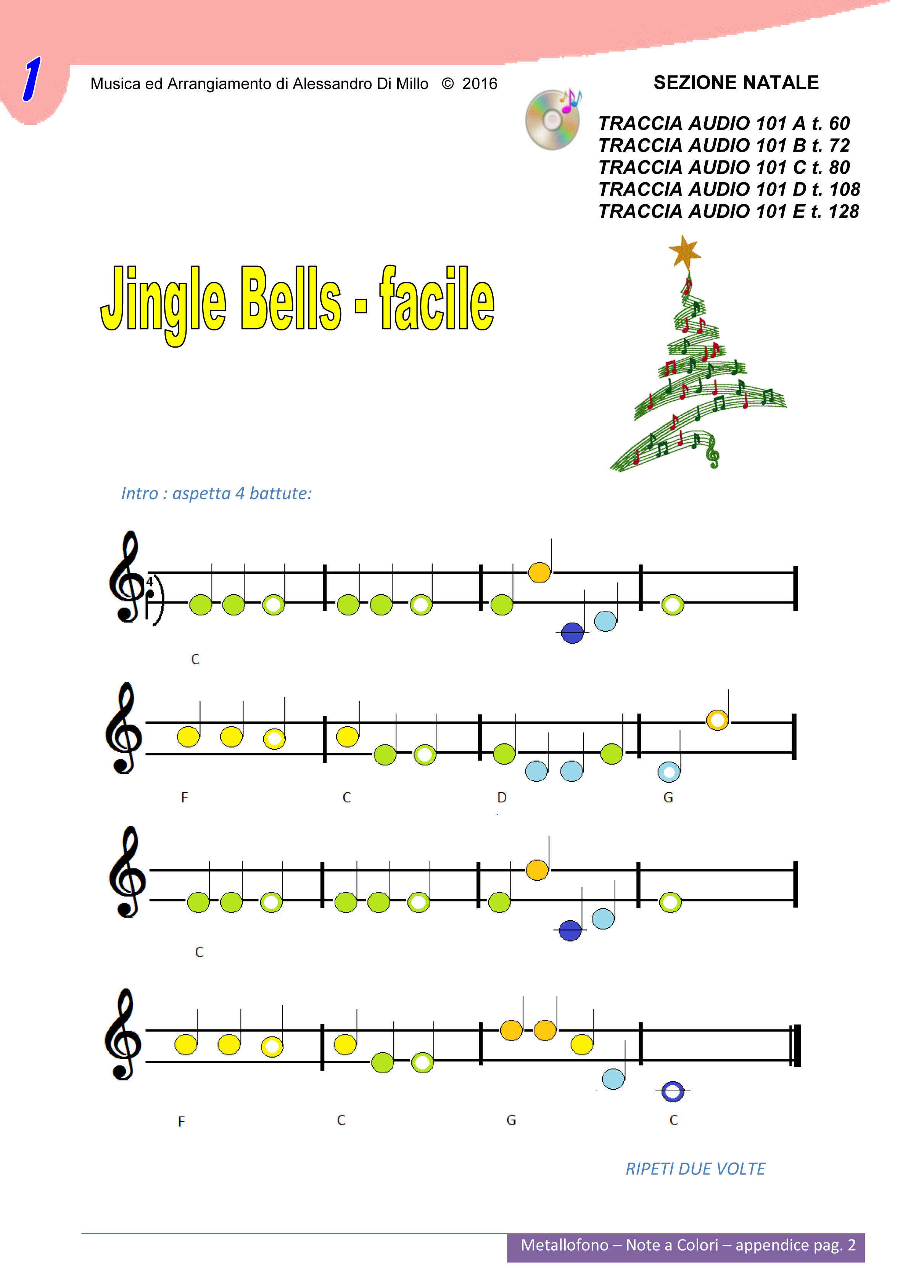 101 jingle bells facile