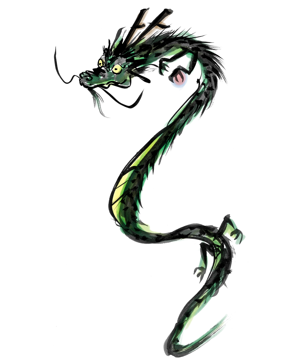 昇り上がる龍の墨絵イラスト 無料イラスト配布サイトマンガトップ