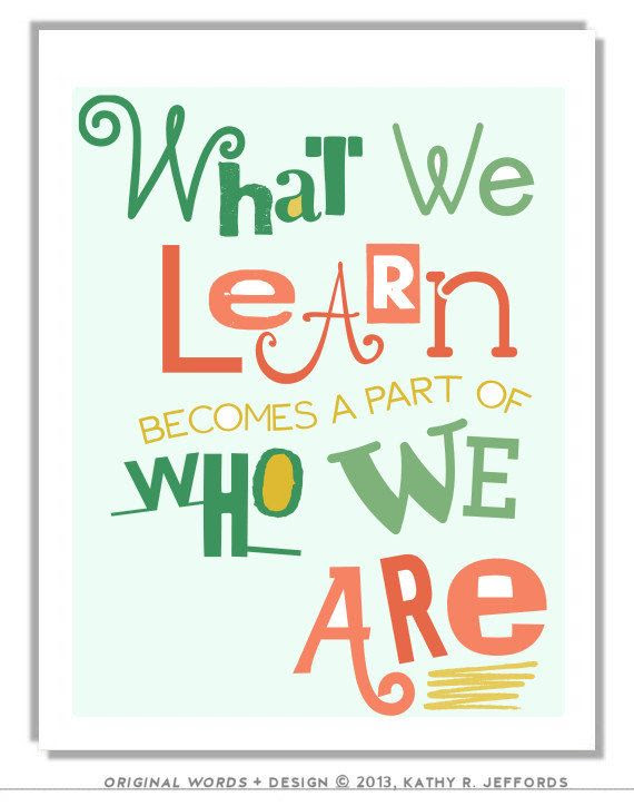 What We Learn Typographic Print. Education Art. Quote About Learning. Gift For Teacher Appreciation. Classroom Decor. Classroom Wall Art.