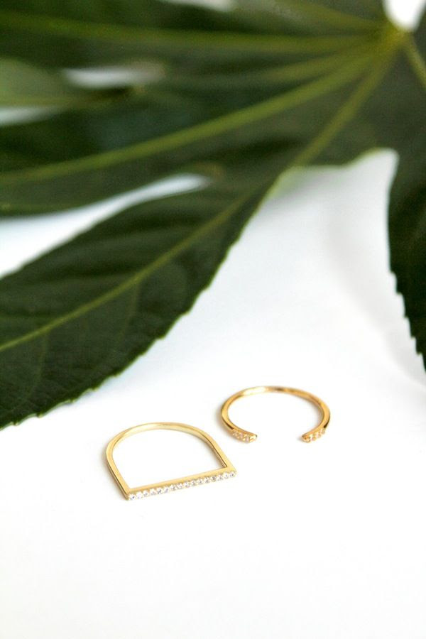 Le Fashion Blog Stella Bow Jewelry Edgy Dainty Rings Pave Square Open Ring By Jenn Camp 2015