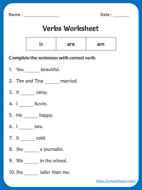 They talk on the phone. is are am verbs worksheets for 5th grade your home teacher verb