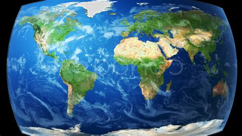 video realistic world map wraps  globe loop  black