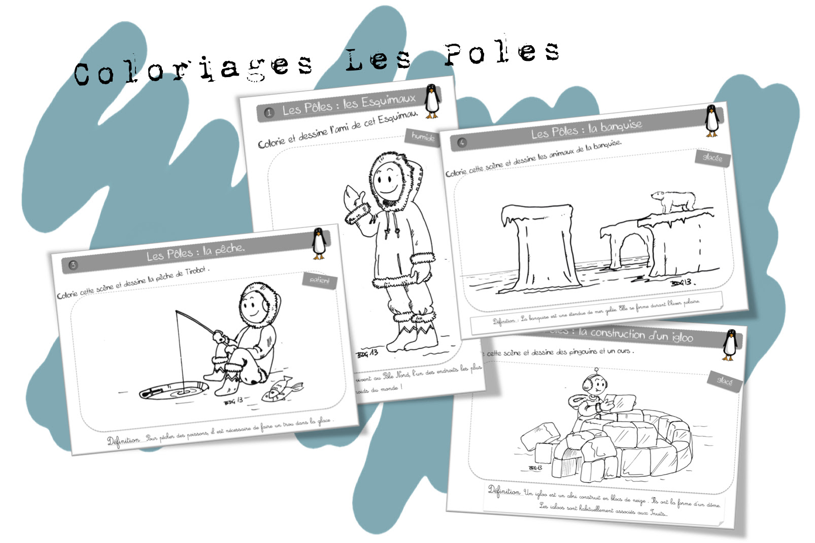 Coloriages les p´les