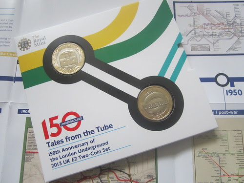 2013 UK £2 Two Coin Set of London Underground Coins