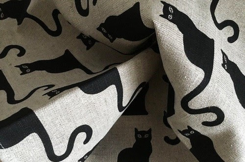 Tissus Art Deco 0 5 M Halbleinen Tissu Imprime Chat Noir Kitty 150 Cm De Large Loisirs Creatifs Whpropiedades Cl