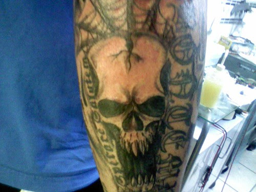 custom skull tattoo by sellfaust666. From sellfaust666