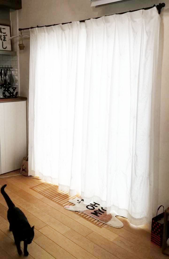 Web内覧会 リビング編 リビングのカーテンはいらない ダブルレースカーテンで明るくおしゃれでローコストに こだわりローコスト北欧風住宅新築ブログ 2nd