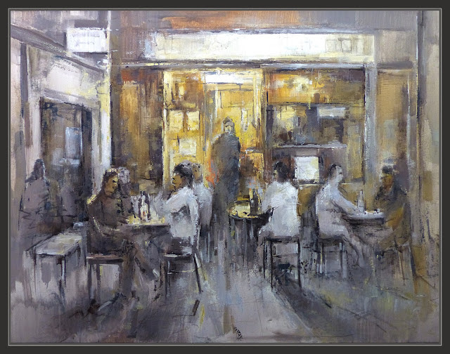 TERRASSA-CAFETERIA-PINTURA-CONCURS-SANVICENS-SITGES-CAFETERIES-PAISATGES-URBANS-QUADRES-ARTISTA-PINTOR-ERNEST DESCALS-