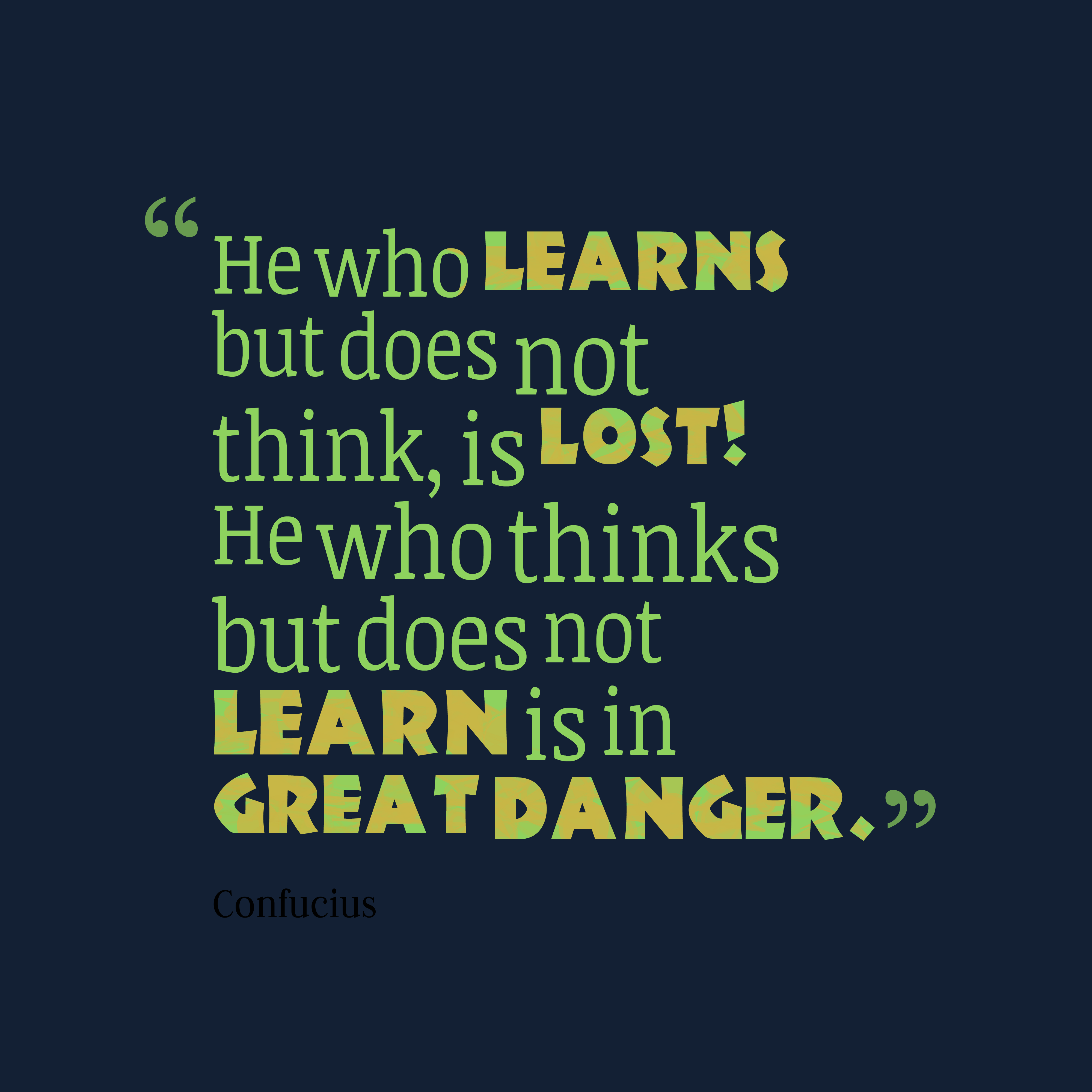 confucius quote about learning