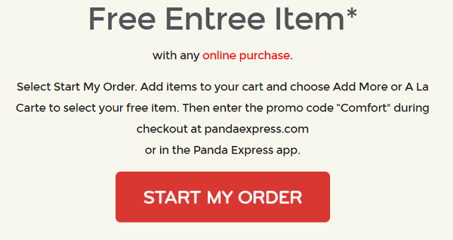 Panda Express Coupon Offer: Get A Free Small Entree With Any Purchase