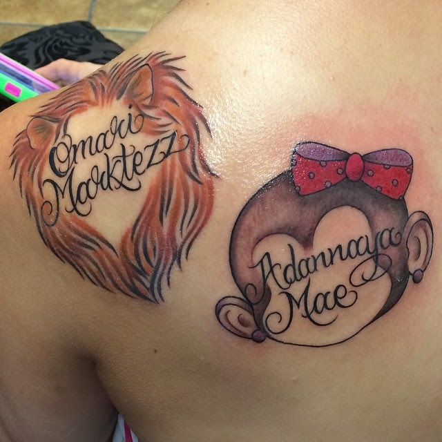 Symbolic Small Name Tattoos On Chest For Females