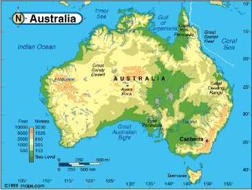 Carta Australia Fisica