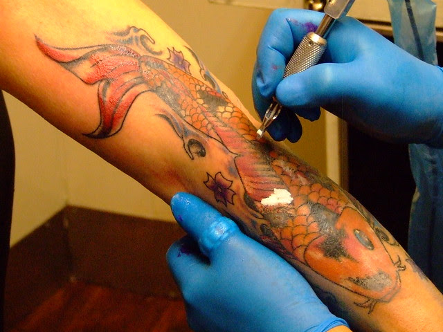 My koi carp tattoo got it's colors By Stormblast1953