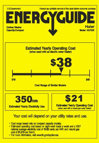 Haier HLP21N Pulsator 1-Cubic-Foot Portable Washer