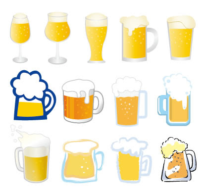 ビールのイラストai Eps ベクタークラブ イラストレーター素材が無料
