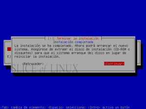 Extraemos el CD y reiniciamos el equipo
