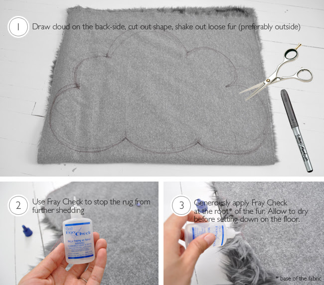 faux sheepskin rug details
