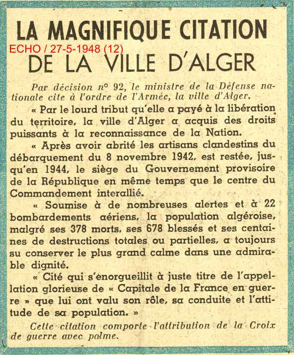 La Visite Du President Vincent Auriol 1948 Http Alger Roi Fr