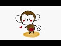 [最も好ましい] 猿 イラスト 可愛い 151980