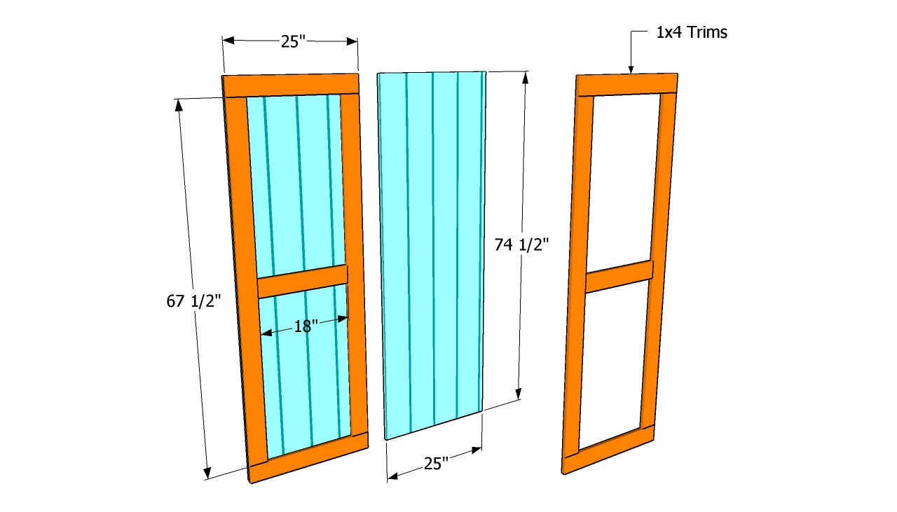 How to build double shed doors