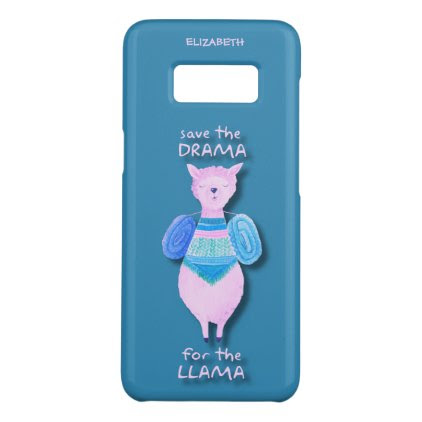 Pink Llama In Pastel Colors No Drama Llama Cool Case-Mate Samsung Galaxy S8 Case