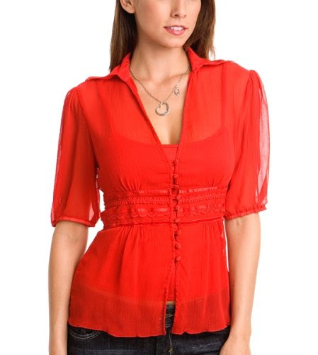GUESS Frankie Ruffle Top and blouse