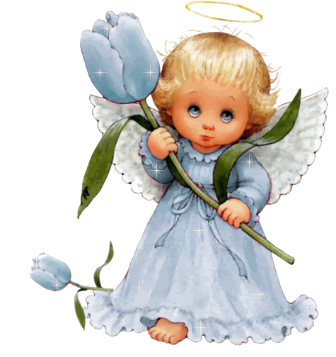 AngelChildTulipBlue