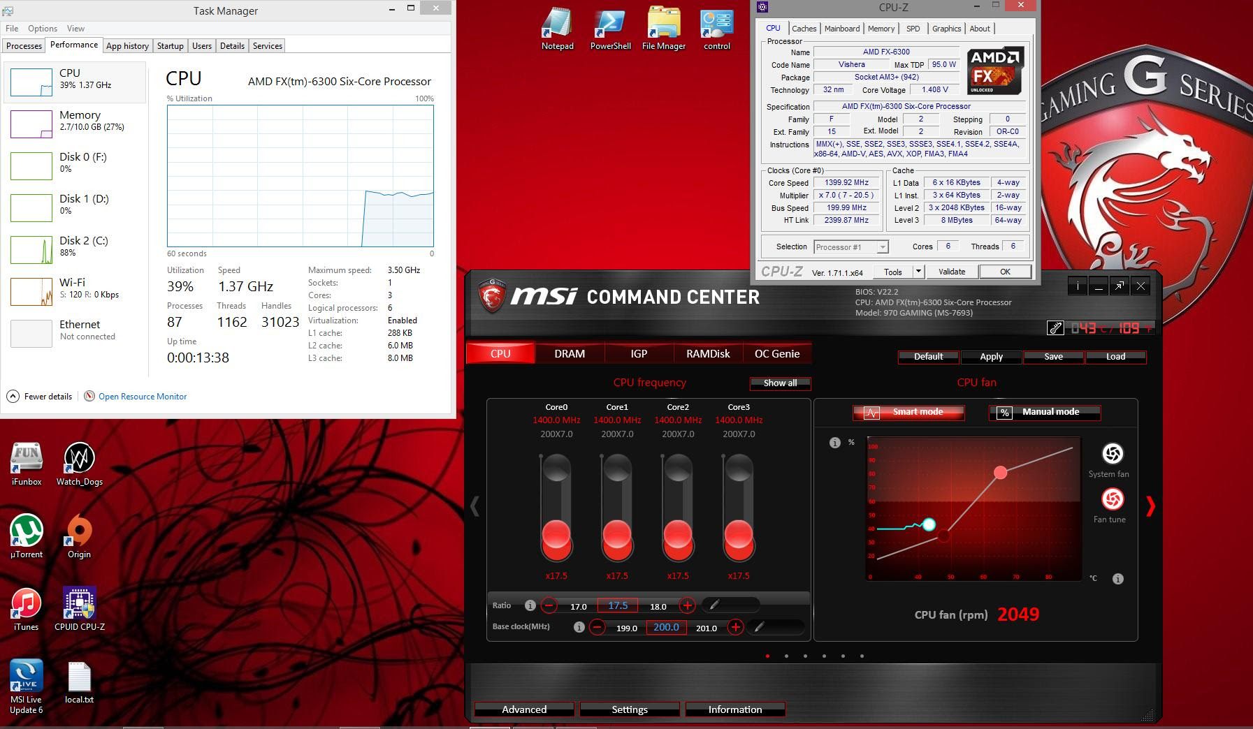 My Amd Fx 6300 Is Using Only 1 33ghz Tom S Hardware Forum