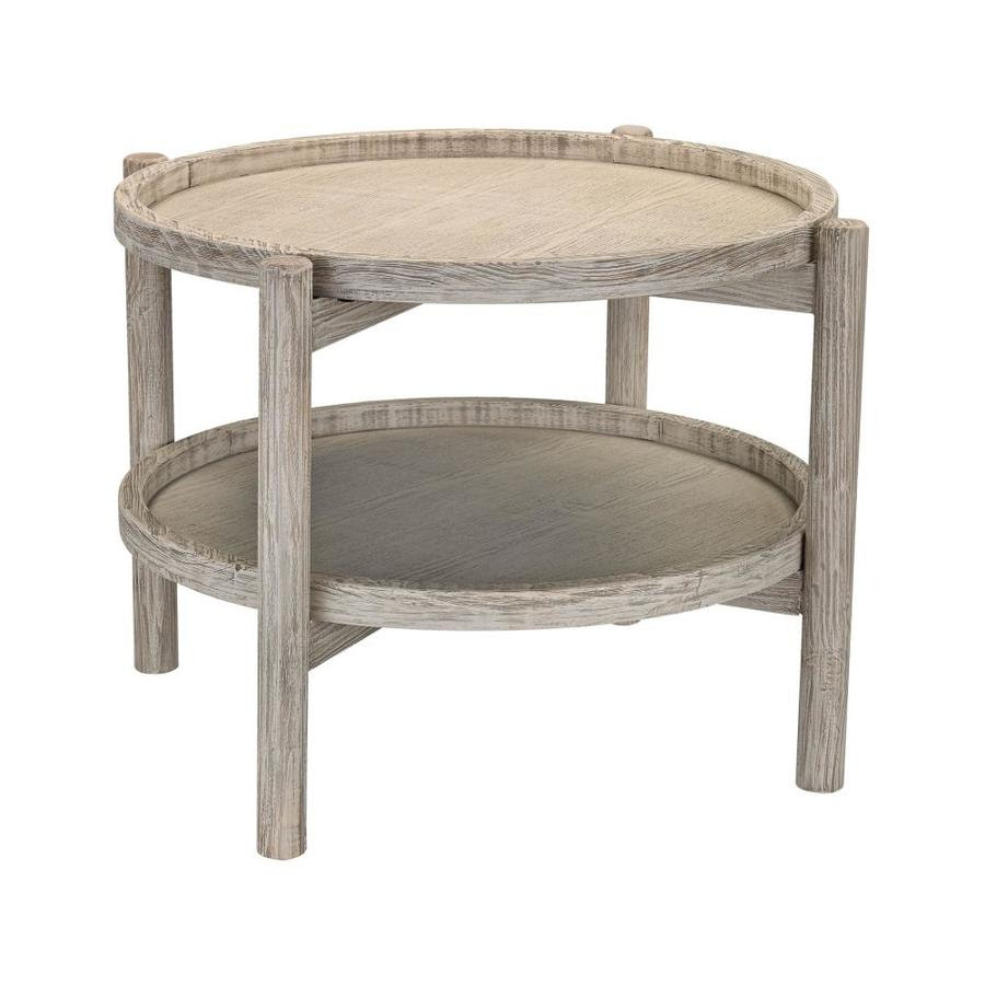 Elk Home Driftwood Grey Washed Driftwood Wood Round End Table In The End Tables Department At Lowes Com