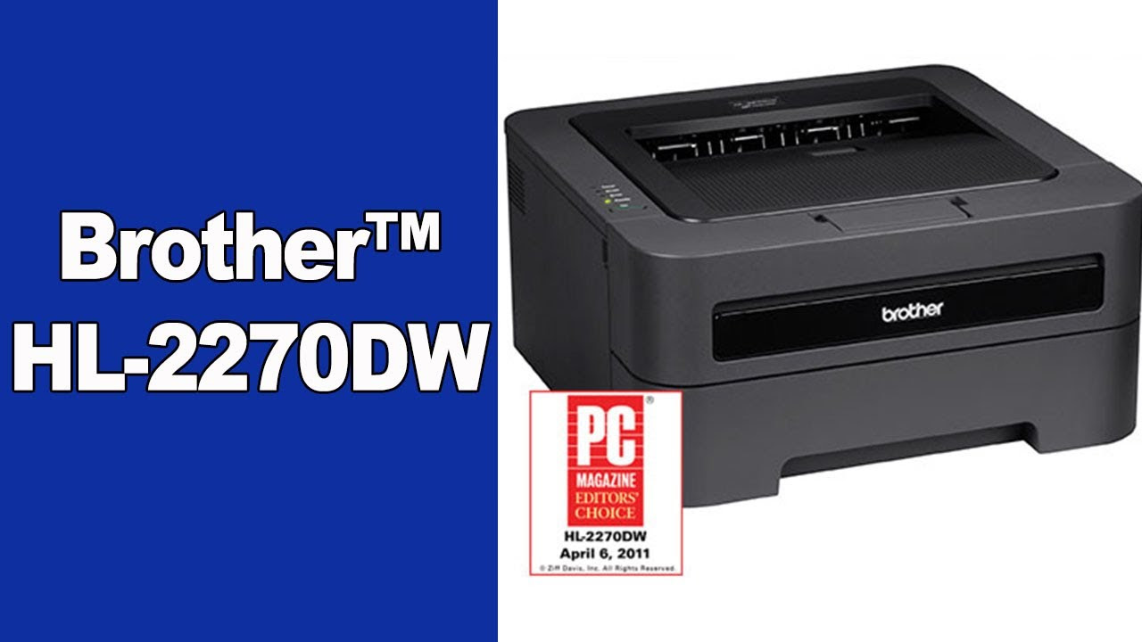 Compact Laser Printer | Wireless Networking | Duplex Printing | Brother HL-2270DW - YouTube