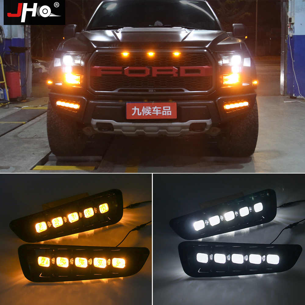 Jho Led Drl W Turn Signal Light For 2017 2018 Ford F150